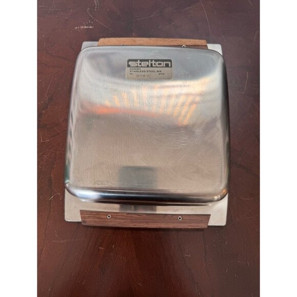 Stelton Denmark 18/8 Stainless Steel Tray Rosewood Handles Orig Label - Picture 7 of 10